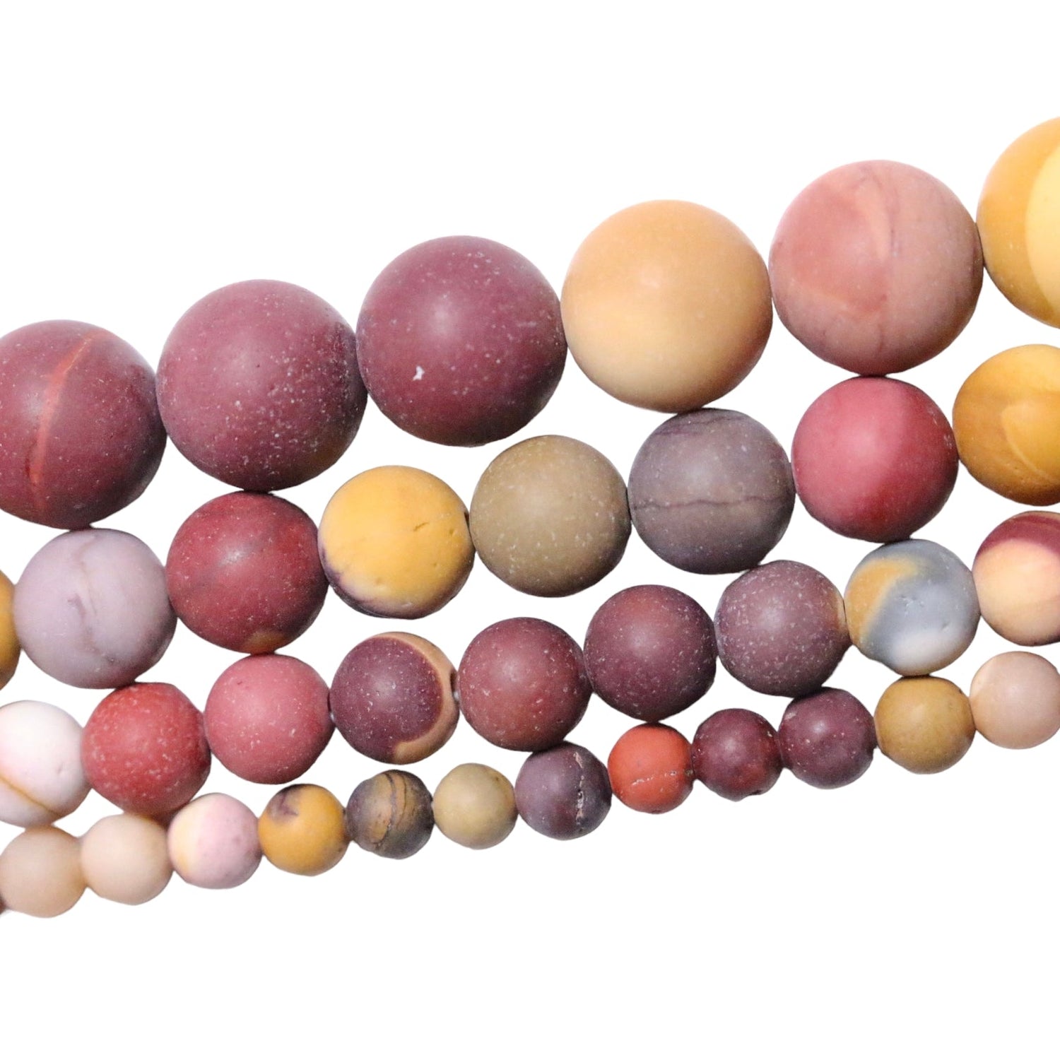 Fil de perle Jaspe Mokaite mat A+ - Foliesbijoux