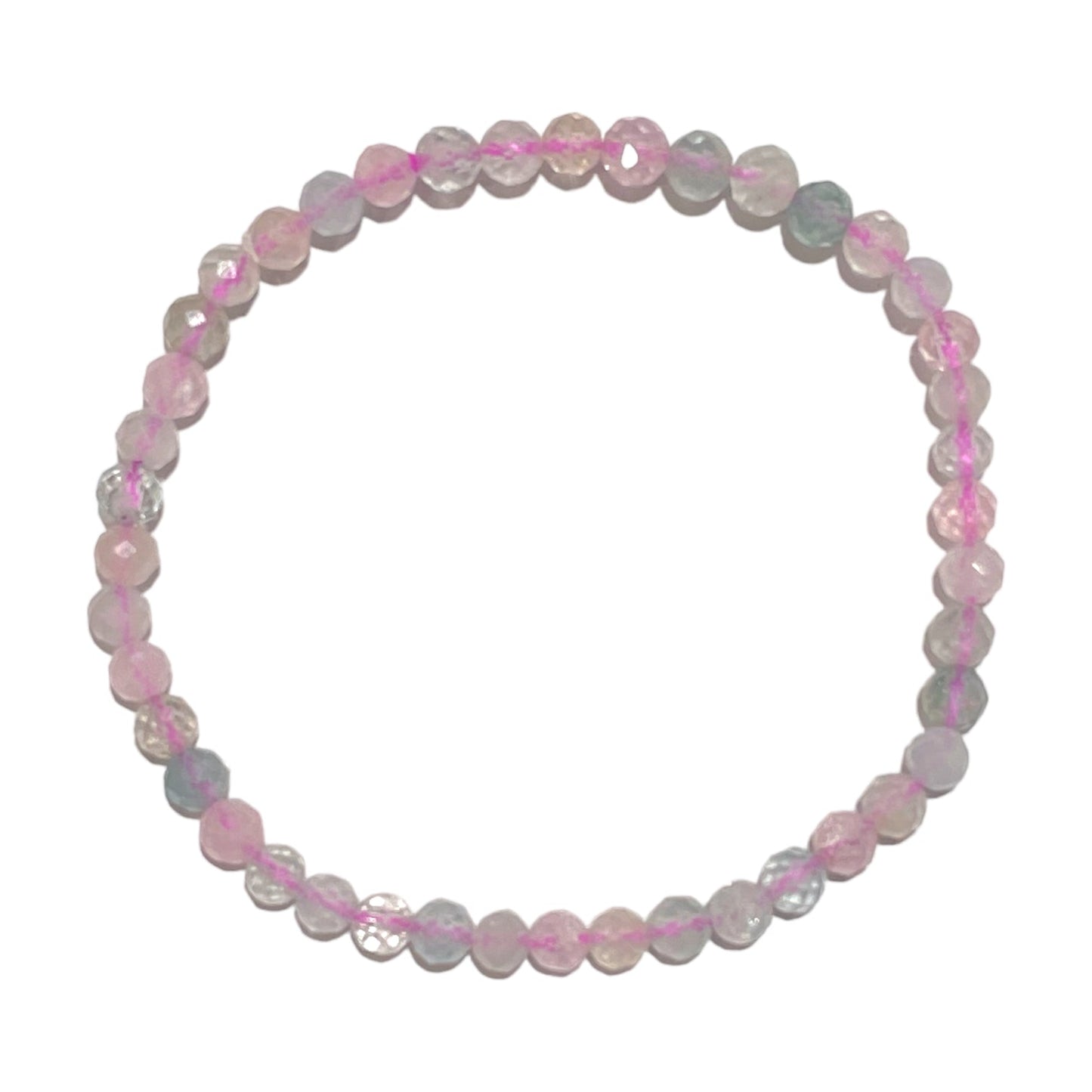 Bracelet Facetté 4mm Morganite A+