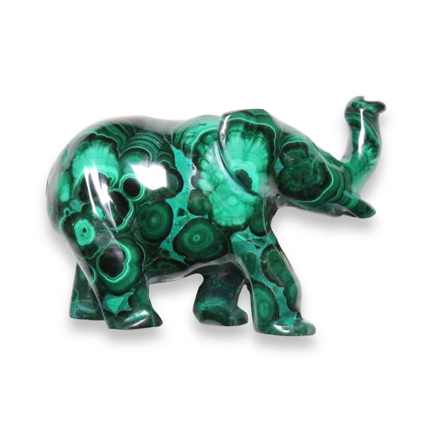 Elephant en malachite du Congo au kilo