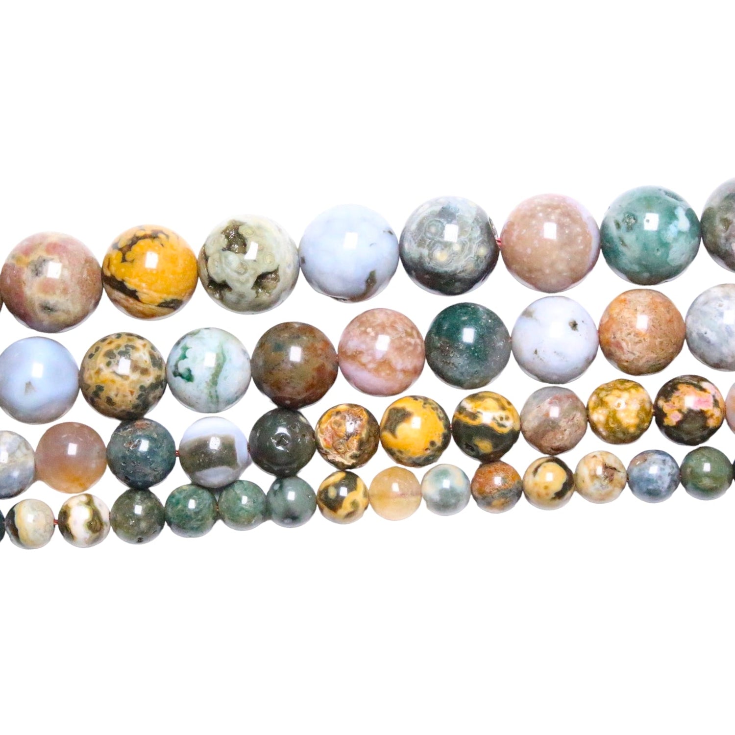 Fil de perle jaspe Orbiculaire A+ - Foliesbijoux