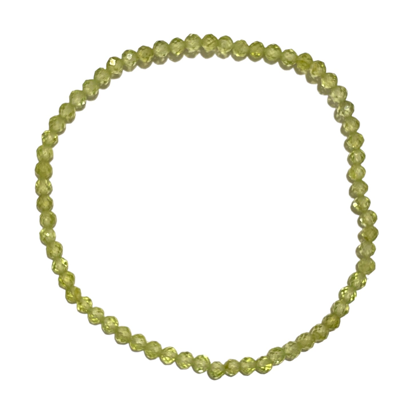 Bracelet Facetté 3mm Péridot A+