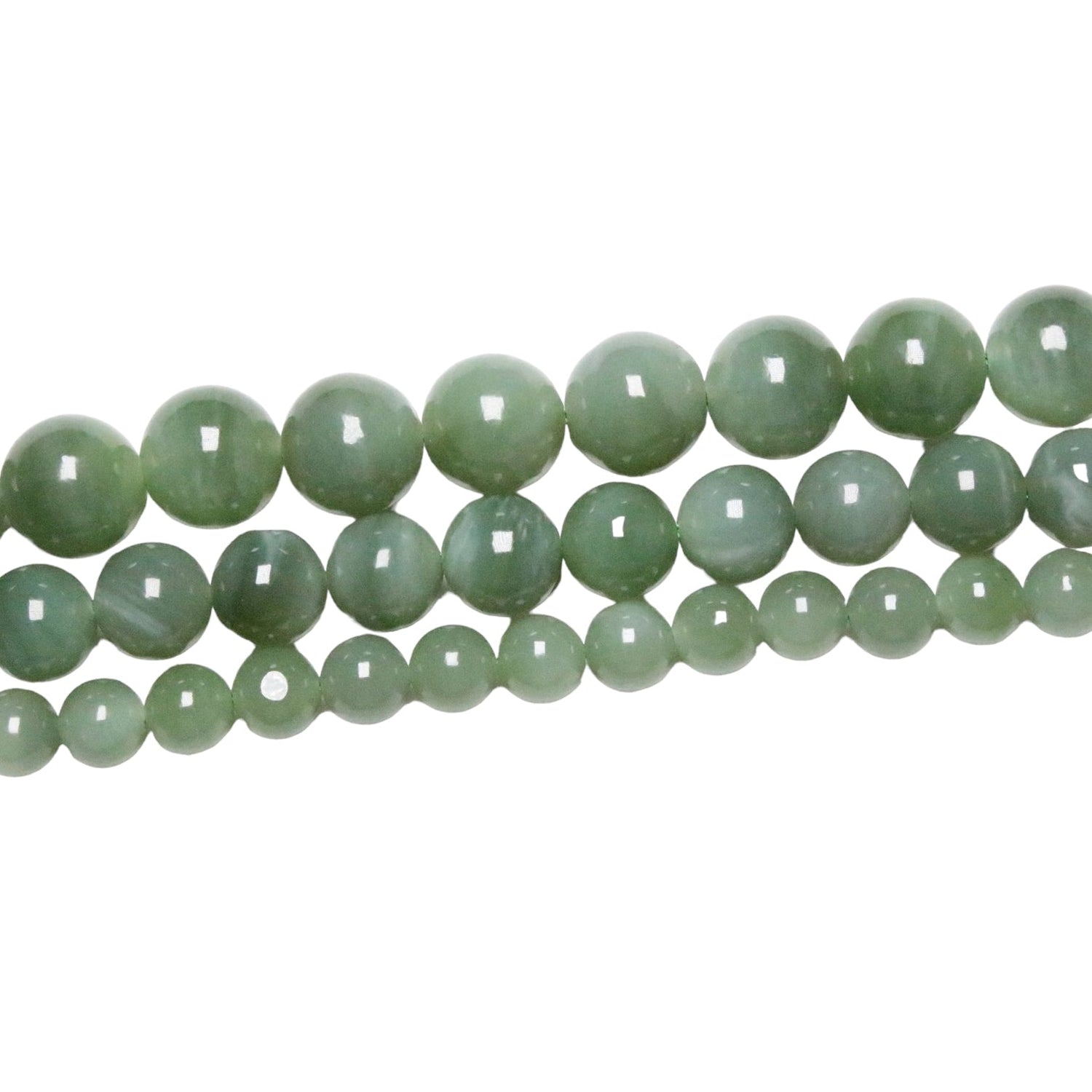 Fil de perle Jade Néphrite de Russie AA+ - Foliesbijoux