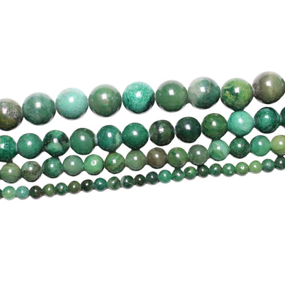 Fil de perle Jade Vert Africain AA - Foliesbijoux