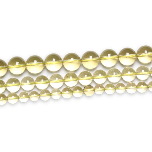 Fil de perle Quartz Citron ( Lemon ) - Foliesbijoux