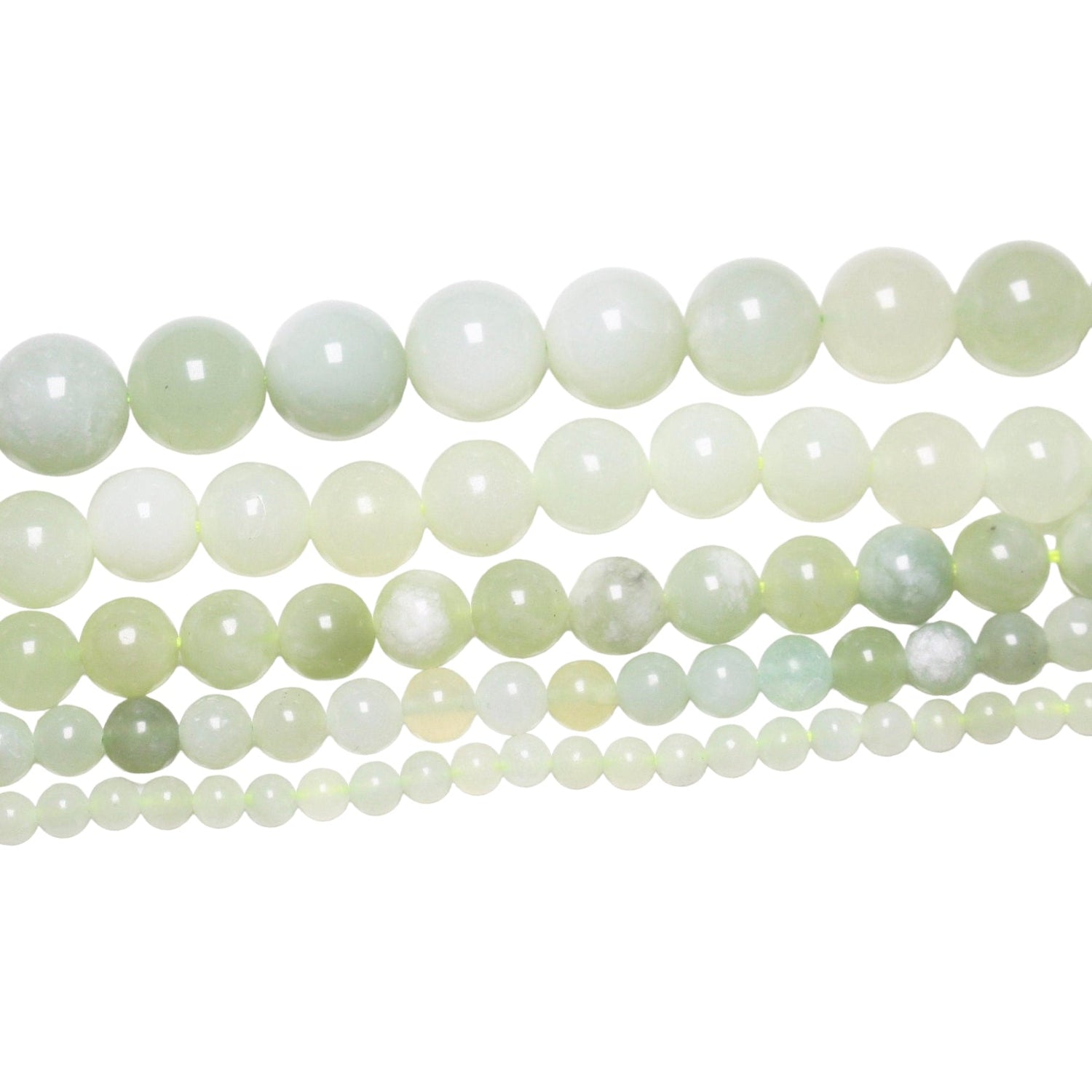 Fil de perle Jade vert de Chine A - Foliesbijoux