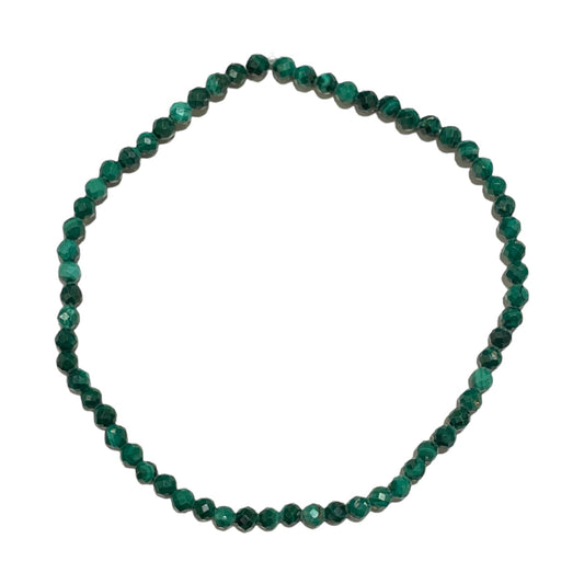 Bracelet Facetté 3mm Malachite AA