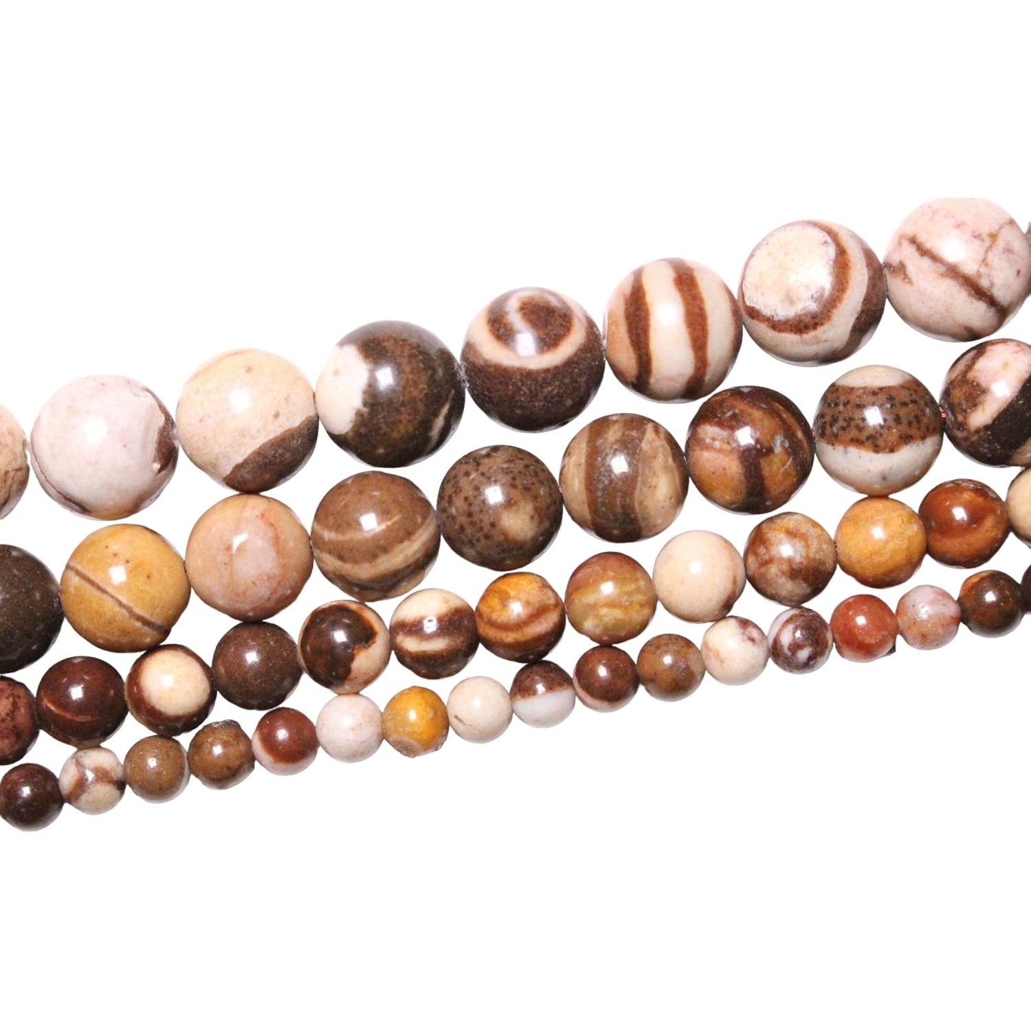 Fil de perle Jaspe Brun A - Foliesbijoux