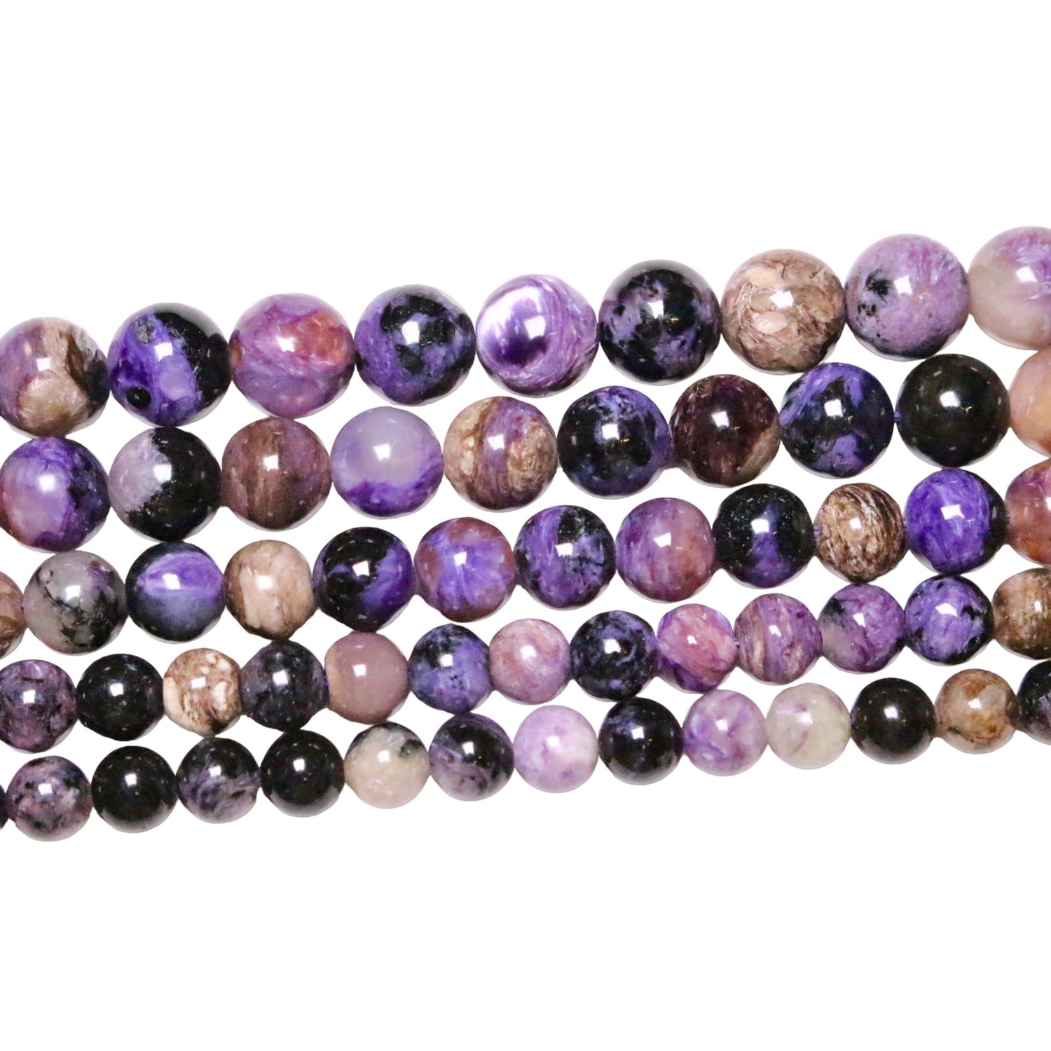 Fil de perle Charoite A+ - Foliesbijoux