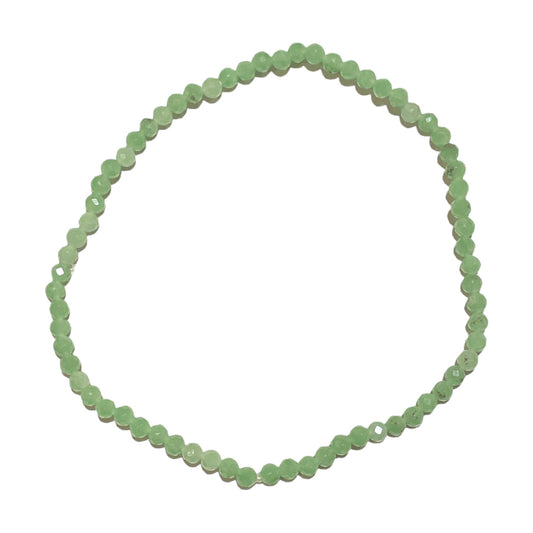 Bracelet Facetté 3mm Angélite verte A+