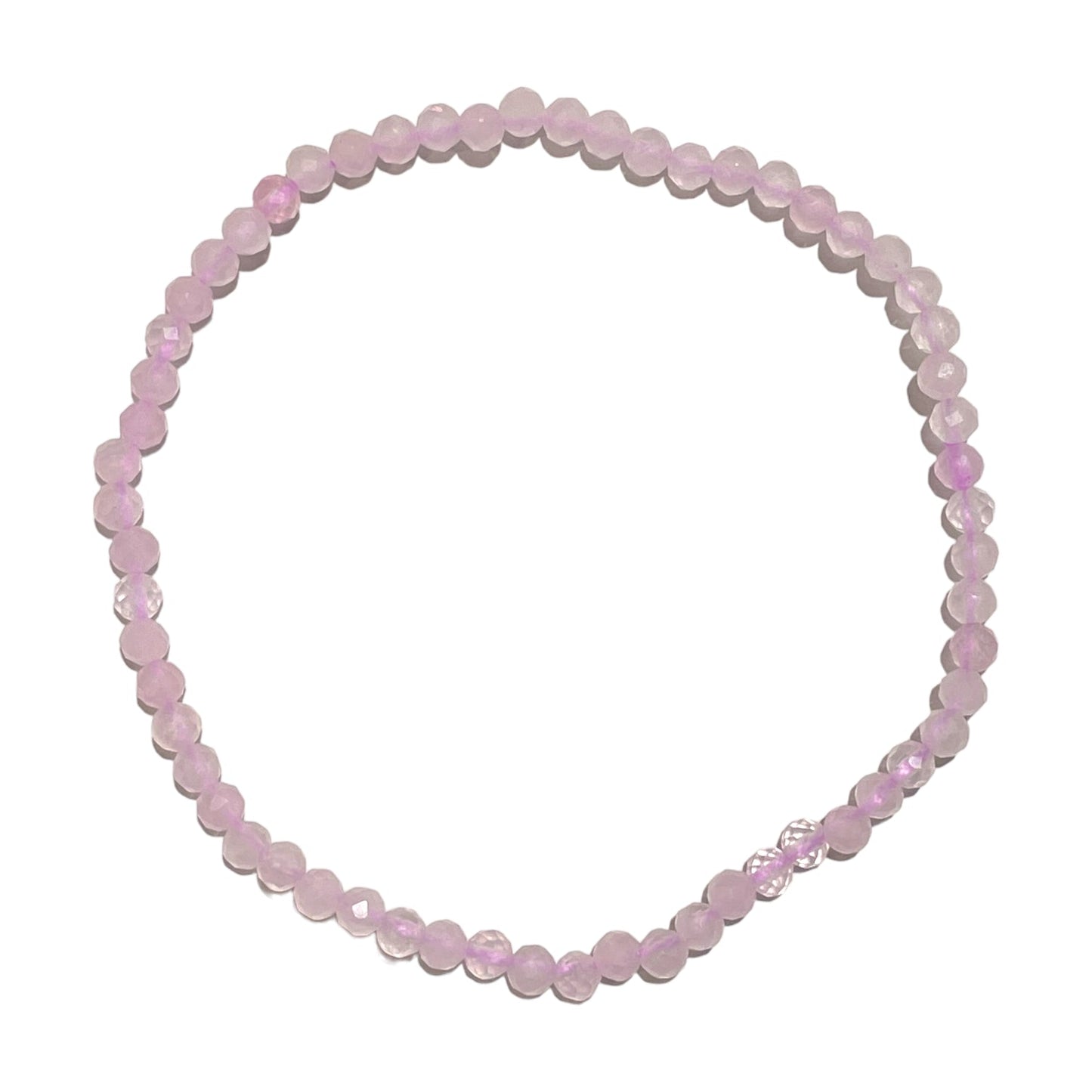 Bracelet Facetté 3mm Quartz rose A