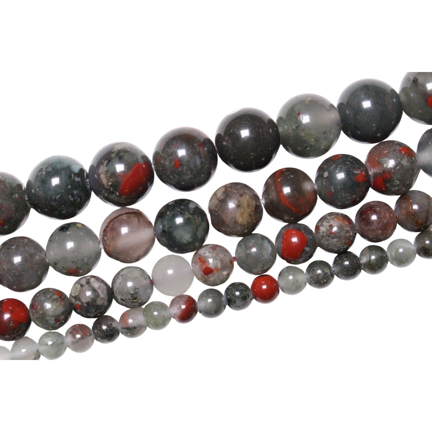 Fil de perle Jaspe héliotrope A - Foliesbijoux