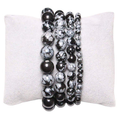 Bracelet Obsidienne Flocon de neige A