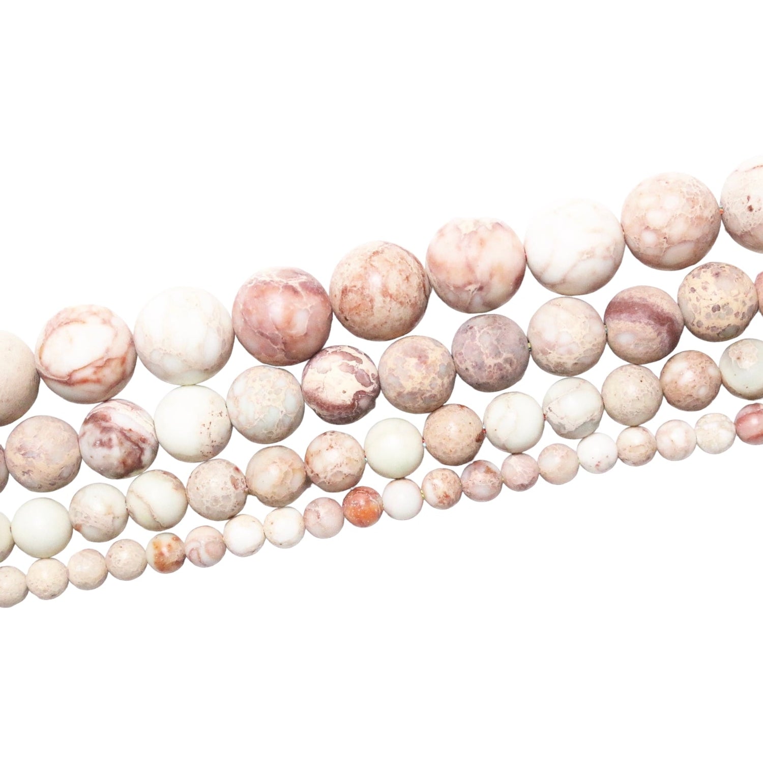 Fil de perle Jaspe Impérial mat chauffé A - Foliesbijoux