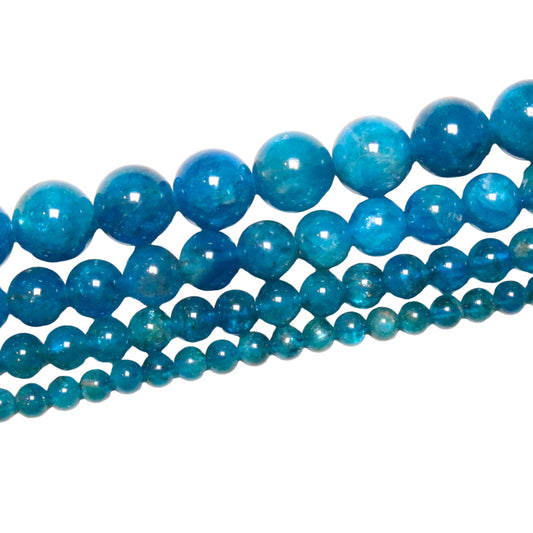 Fil de Perle Apatite bleue AA+