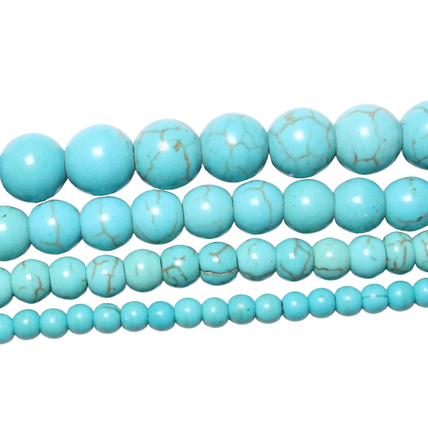 Fil de perle Howlite turquoise A - Foliesbijoux