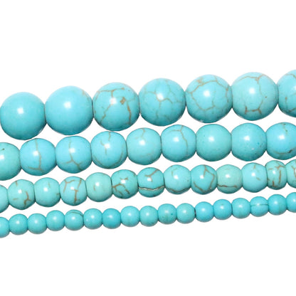 Fil de perle Howlite turquoise A - Foliesbijoux