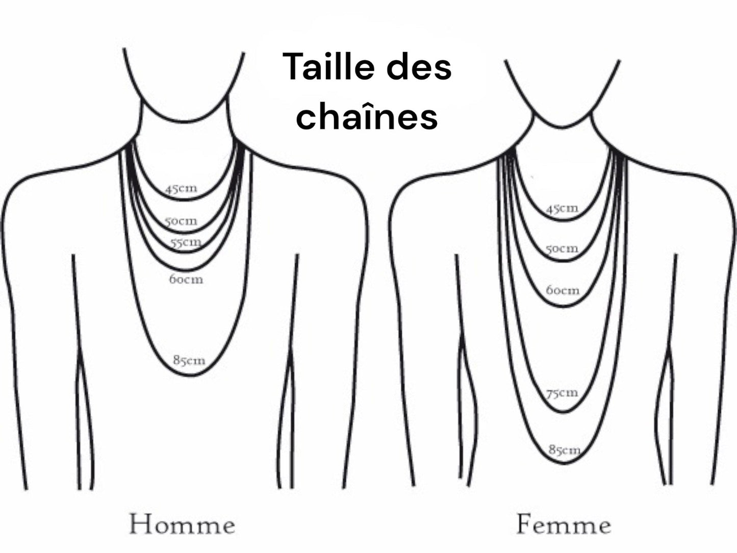 Lot de 10 chaînes en acier inoxydable modèle 7