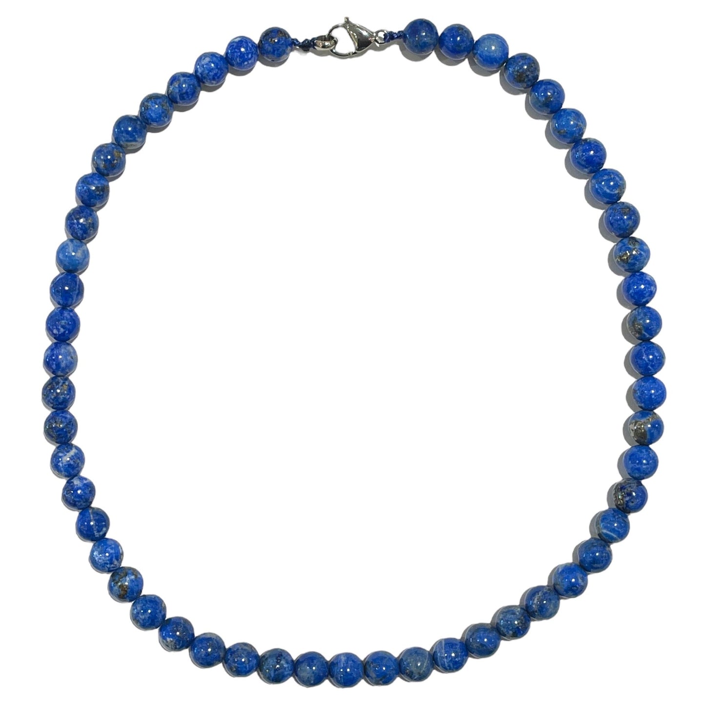 Collier boule Lapis lazuli non teinté