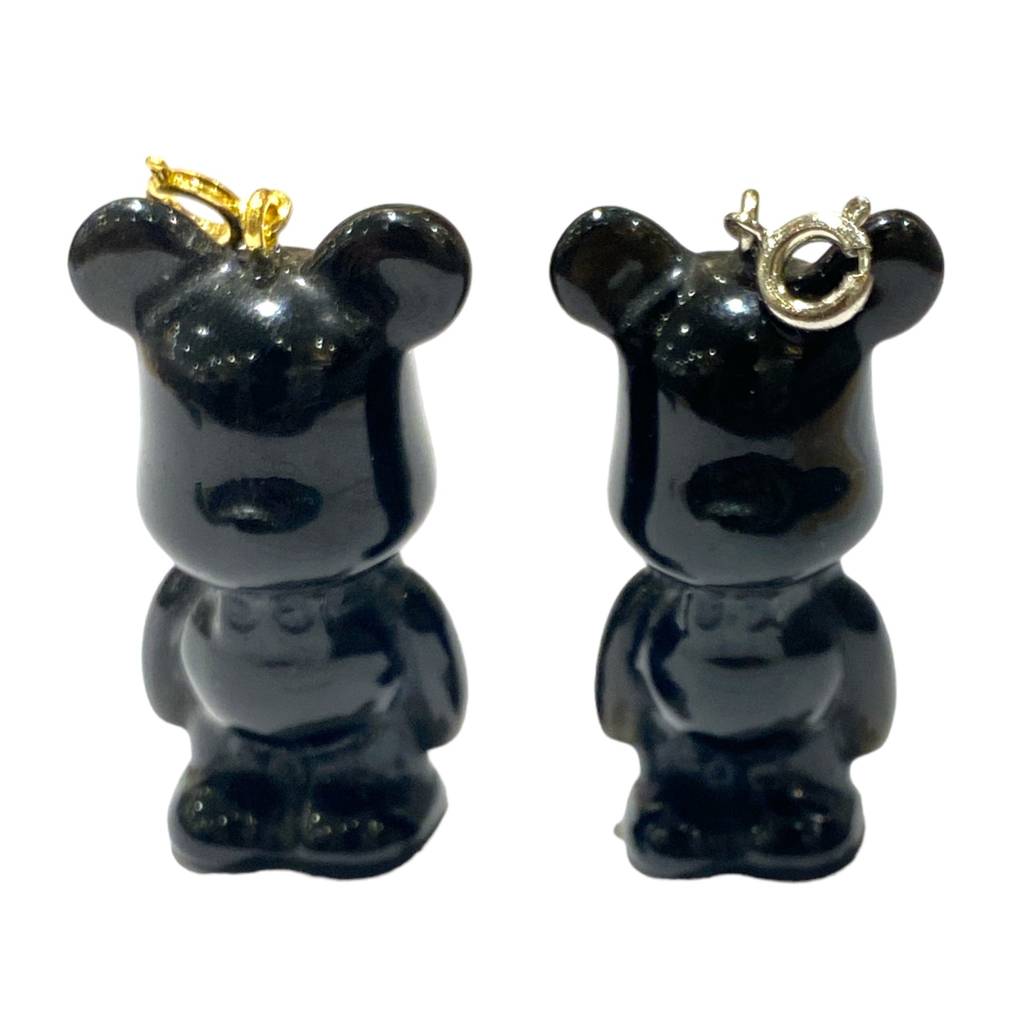 Pendentif nounours en onyx noir