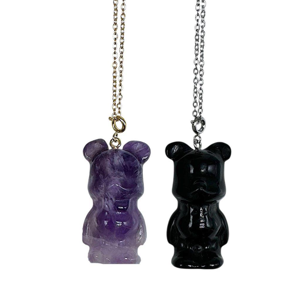 Pendentif ours nounours attache dorée ou argentée