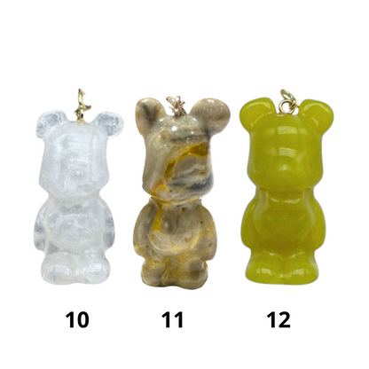 Pendentif ours nounours attache dorée ou argentée