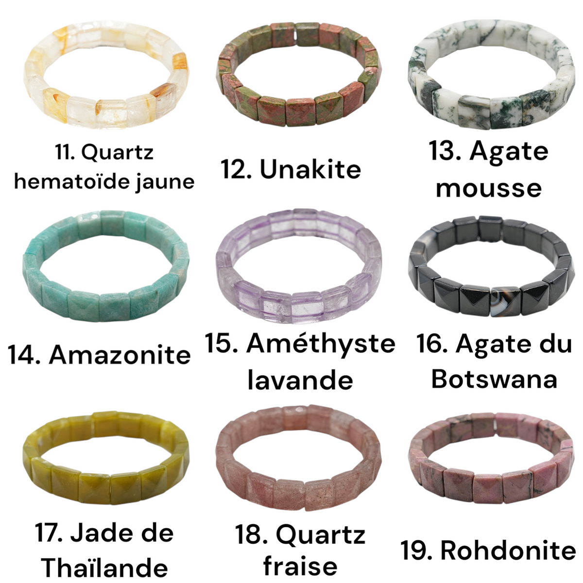 AA+ Bracelet 12x12 mm (7 stones available) #7