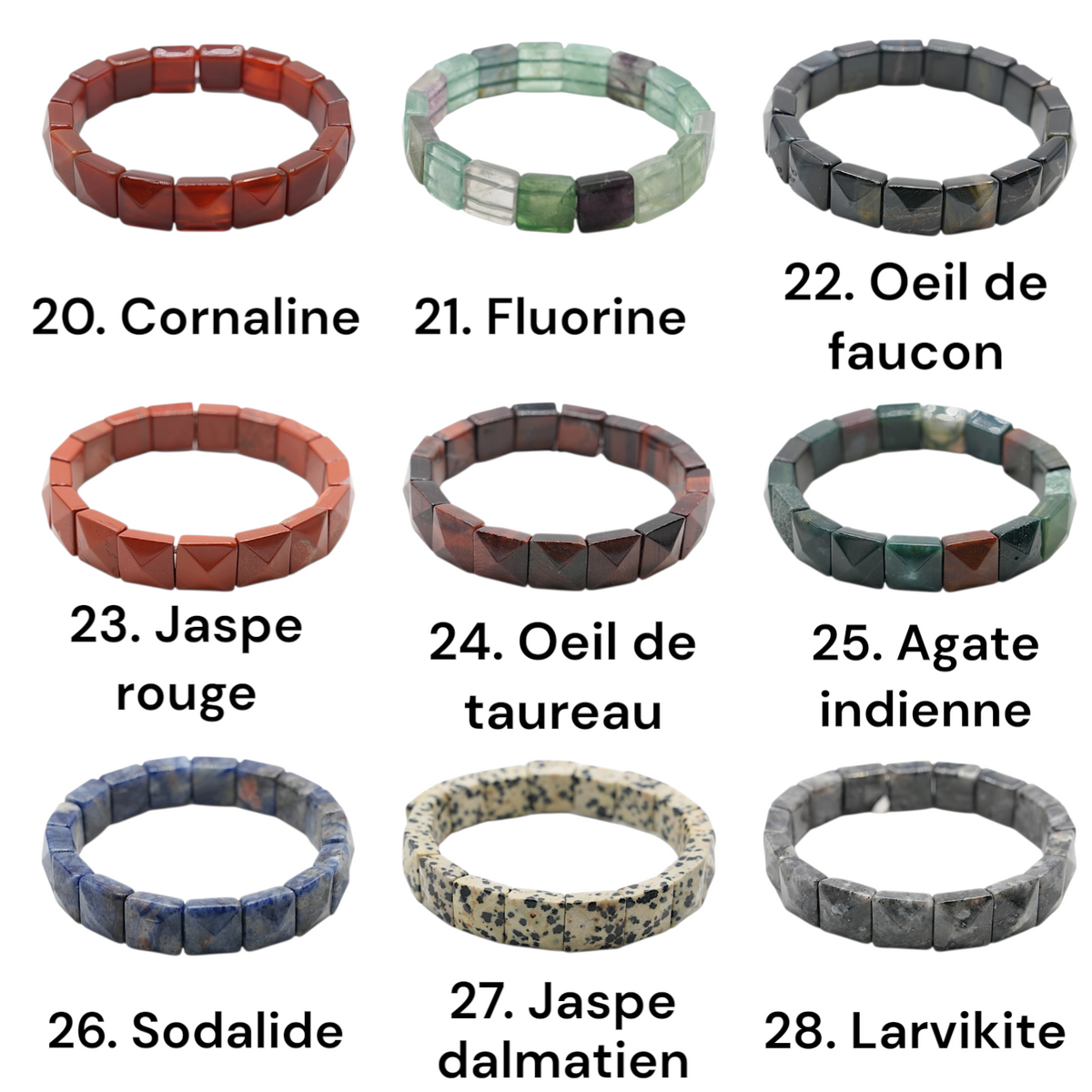 AA+ Bracelet 12x12 mm (7 stones available) #7