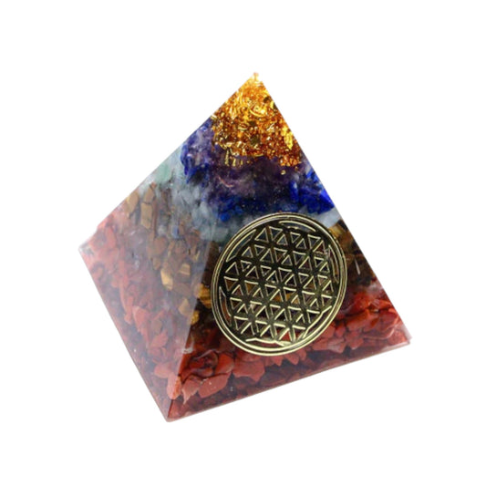 Pyramid Orgonite 7 Chakras per unit