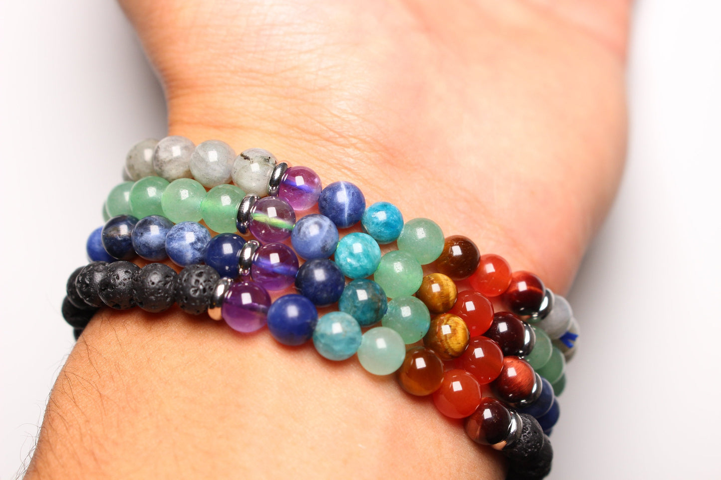 Bracelet en 7 chakras 6mm AA