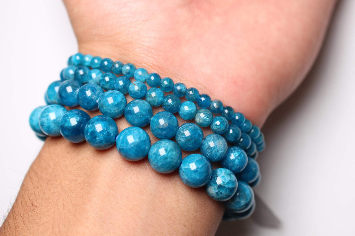 Bracelet Apatite Bleue AA+