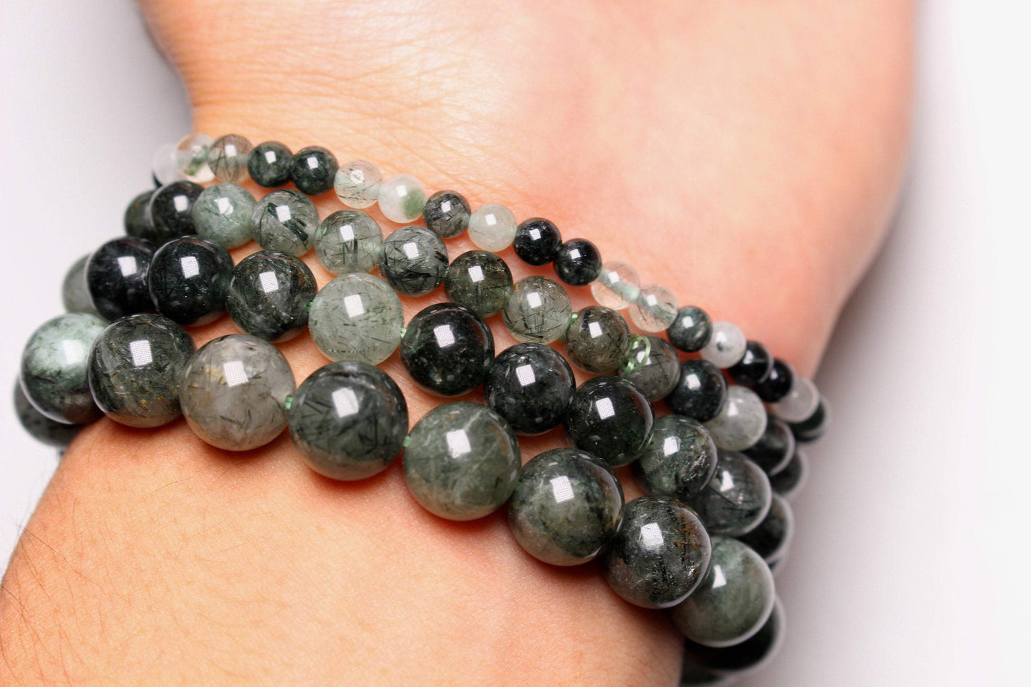 Bracelet Quartz tourmaline verte A+