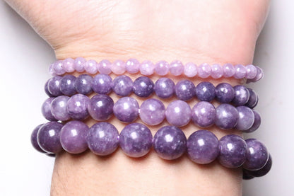 Bracelet Lepidolite foncée A+