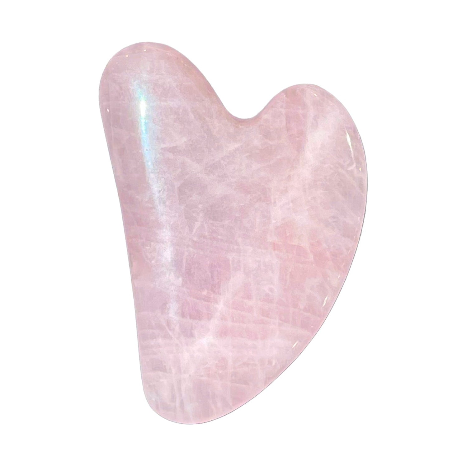 Gua sha quartz rose coeur - Foliesbijoux