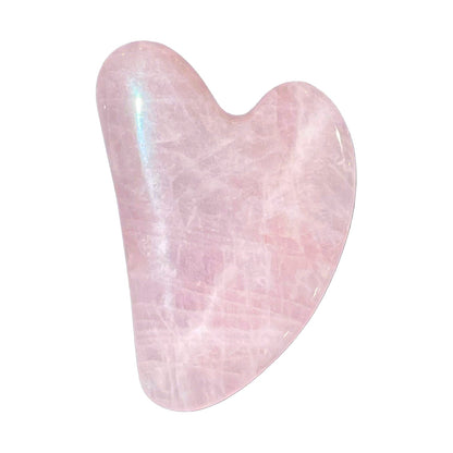 Gua sha quartz rose coeur