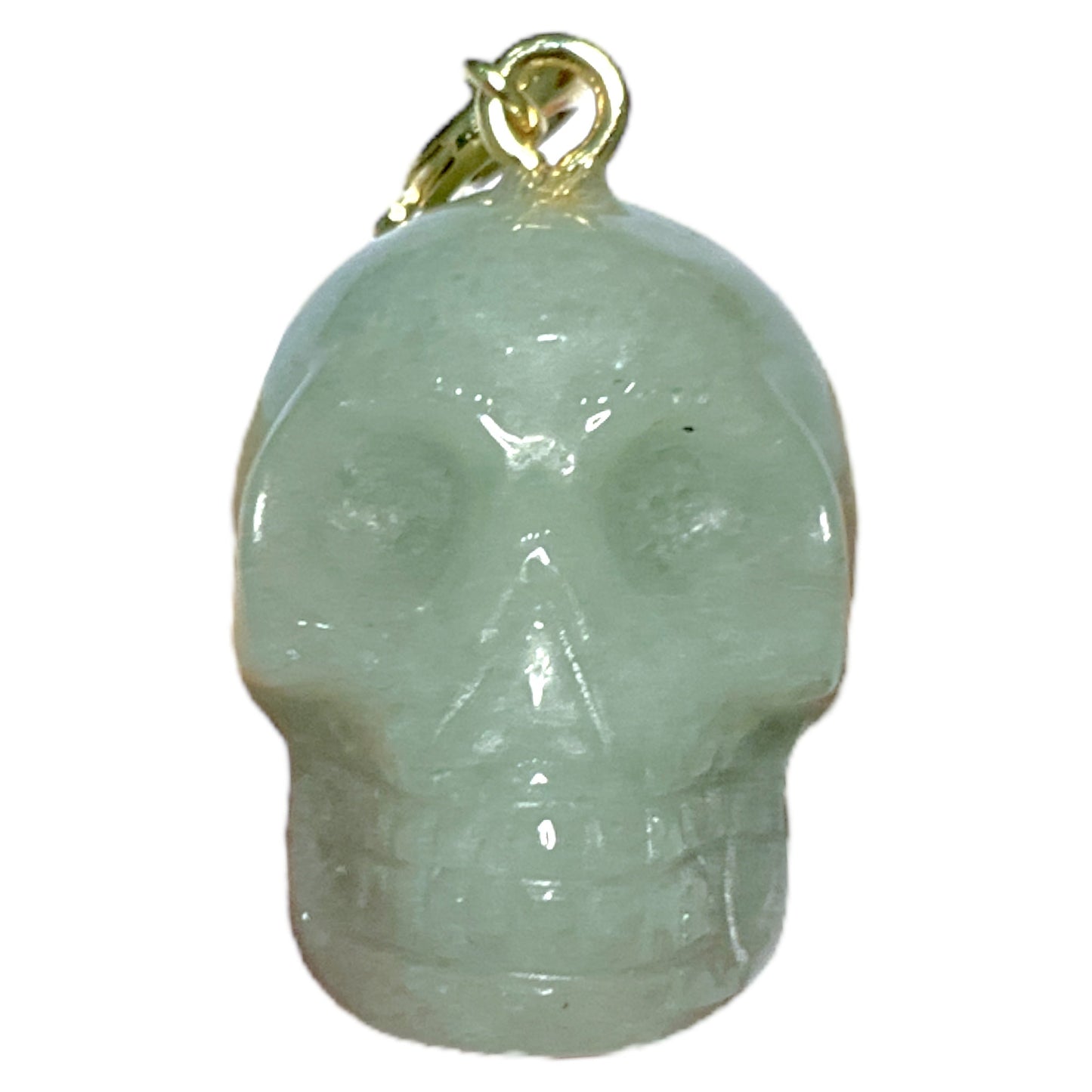 Pendentif crâne en Aventurine verte