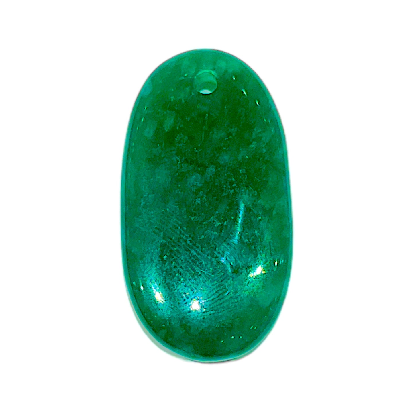 Pendentif Amazonite verte percé devant