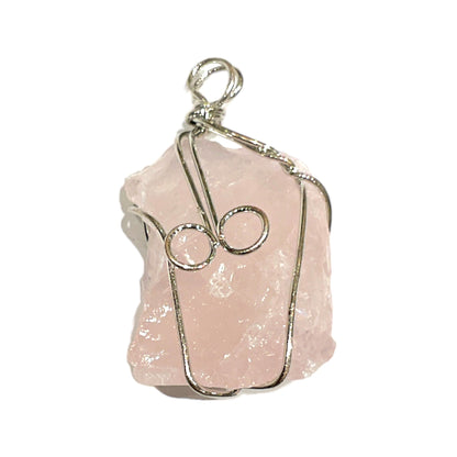 Pendentif Quartz rose Brute