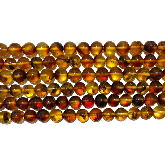 Fil de perles ambres baltiques A (couleur 2)