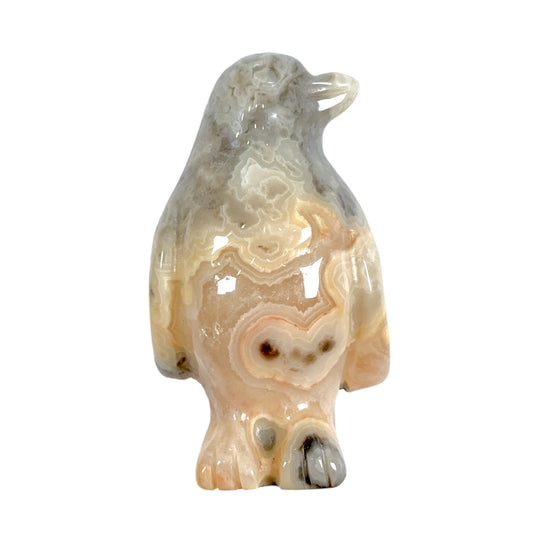 Figurine de pingouin en Agate crazy