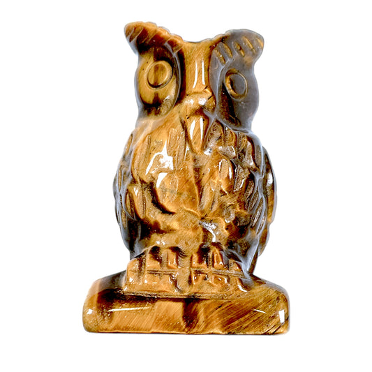 Figurine Hibou en oeil de tigre