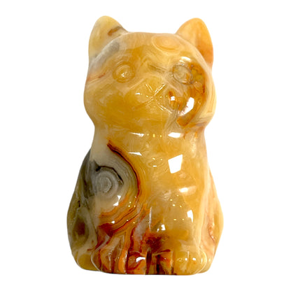 Figurine chat en Agate crazy