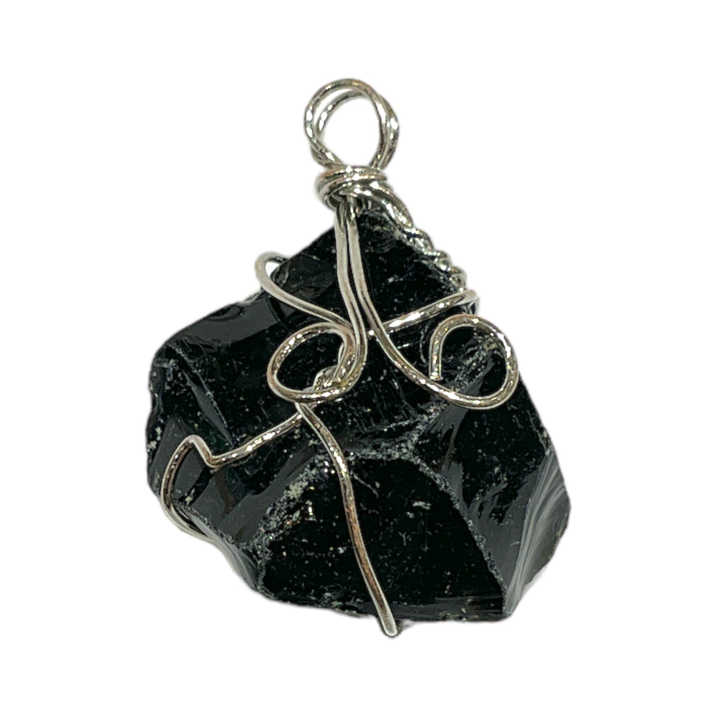 Pendentif Obsidienne noire Brute