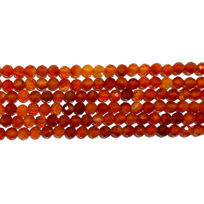 Fil de perles facettées Cornaline - Foliesbijoux