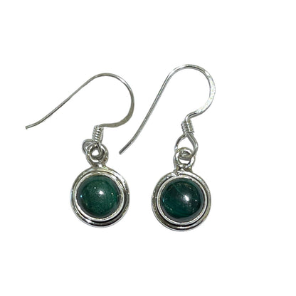 Boucle d'oreille en Argent 925 & malachite