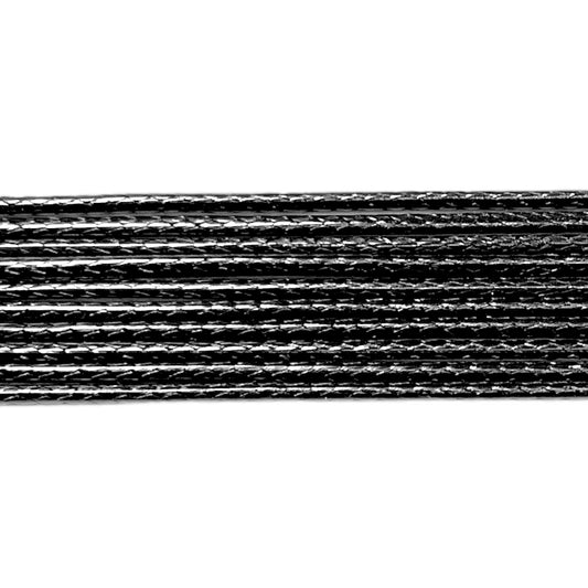 10 cordons en polyester en acier inoxydable argenté 90 cm