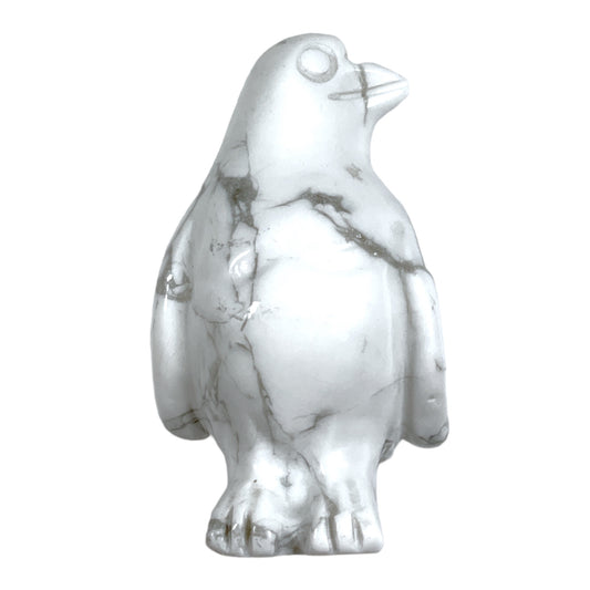 Figurine de pingouin en Howlite