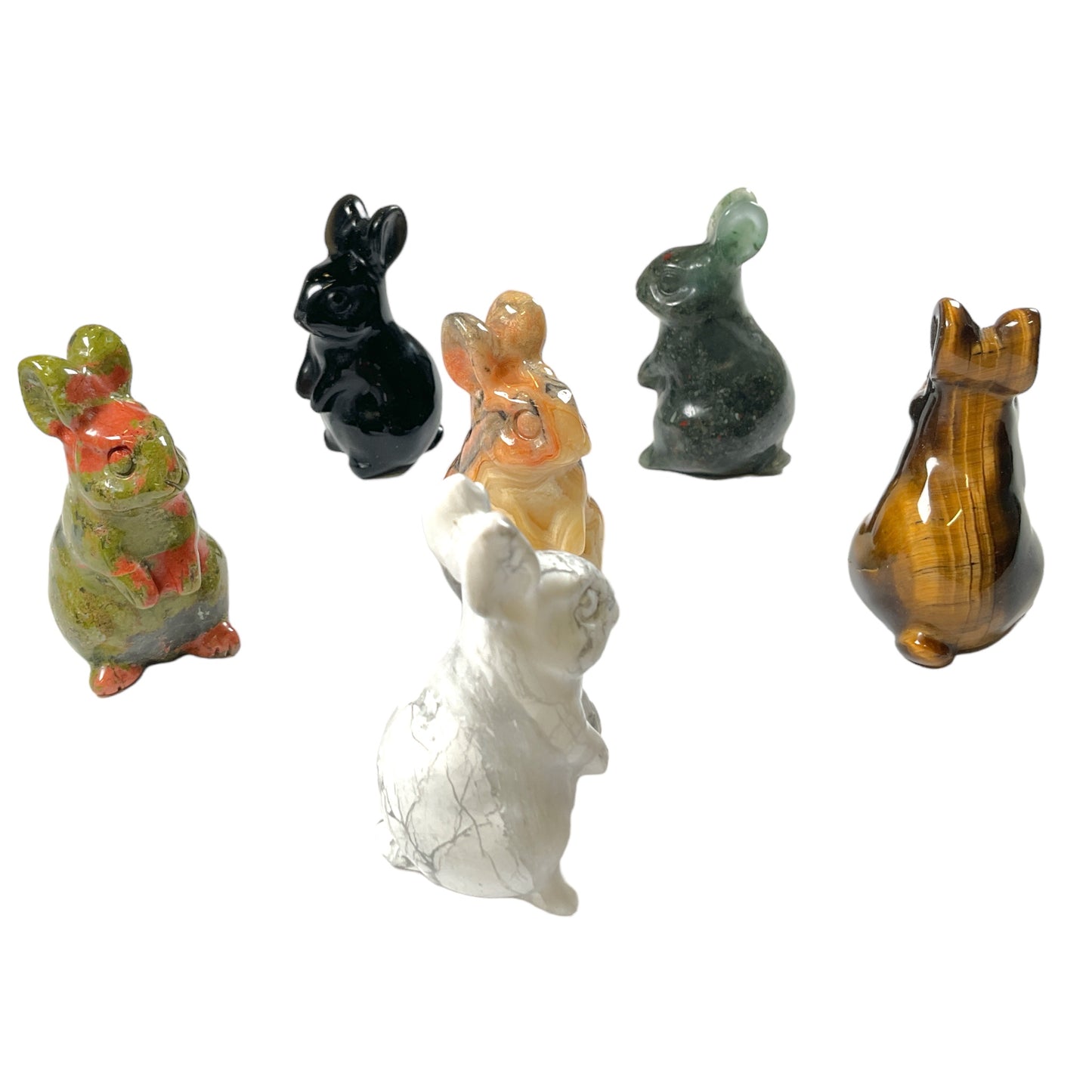 Figurine Lapin en Howlite blanche