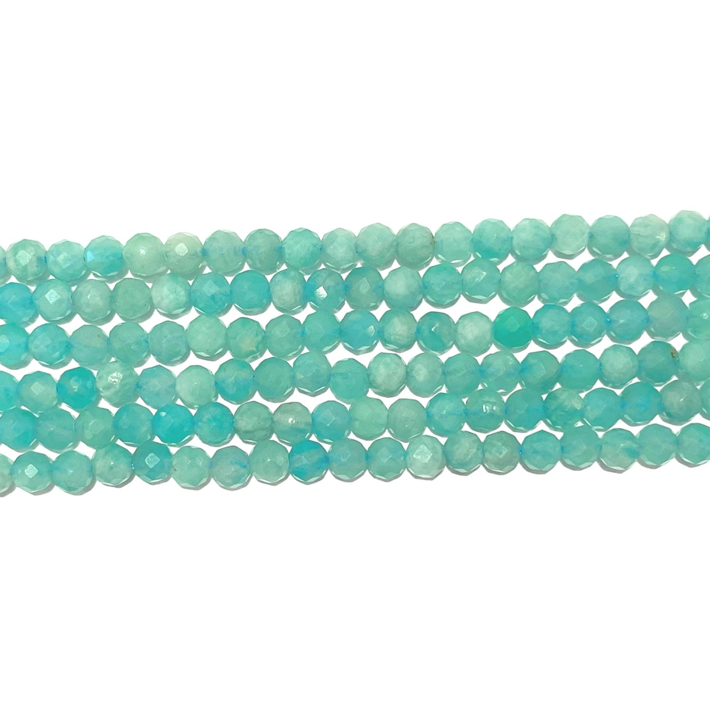 Fil de perles facettées Amazonite