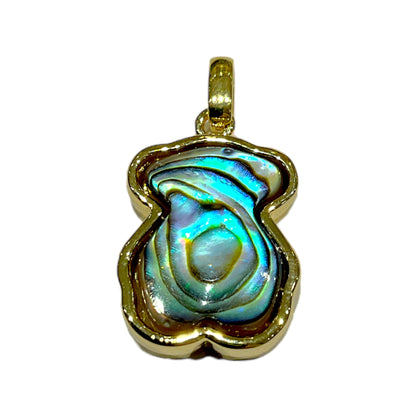 Pendentif nounours coquille d’ormeaux