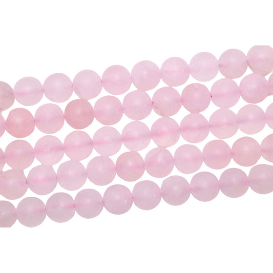 Fil de perle  Quartz rose A mat